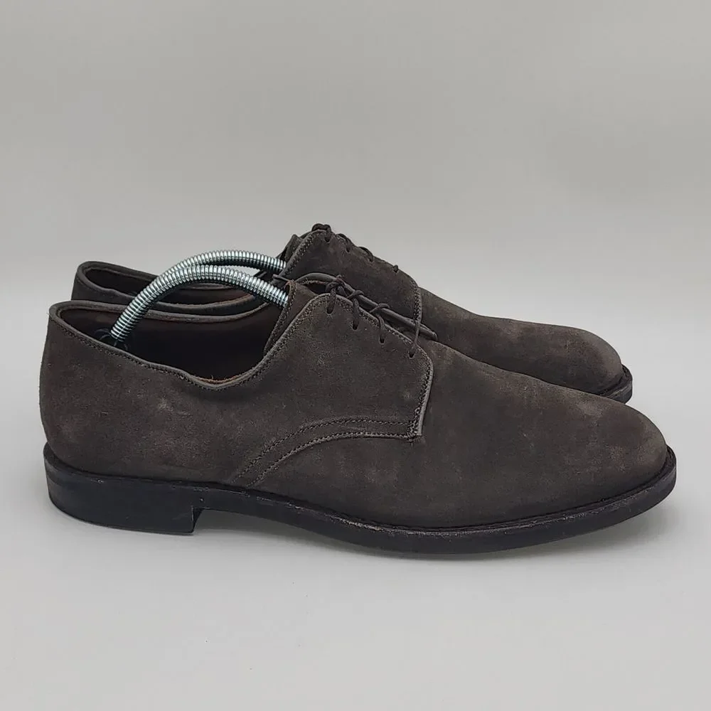 Allen Edmonds Port Washington Nomad Gray Suede Leather Oxford‎ Dress Shoes 11.5D